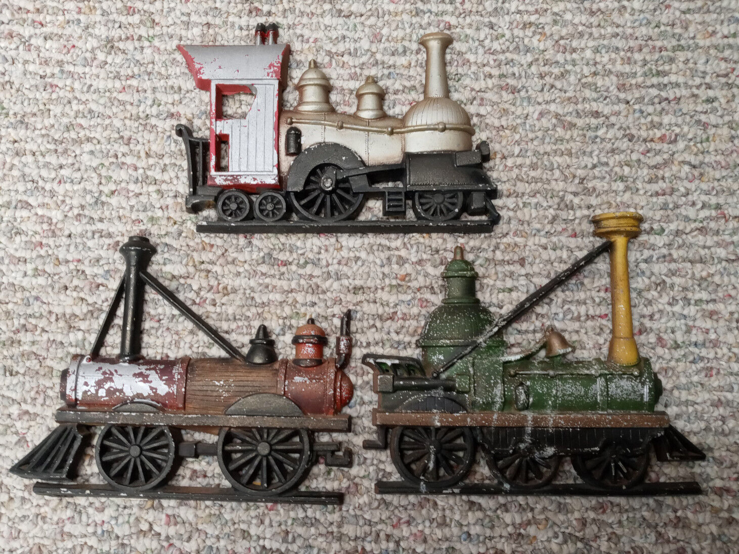 Sexton Train Locomotive Three Piece Wall Decoration No. 1161 (1969) Metal